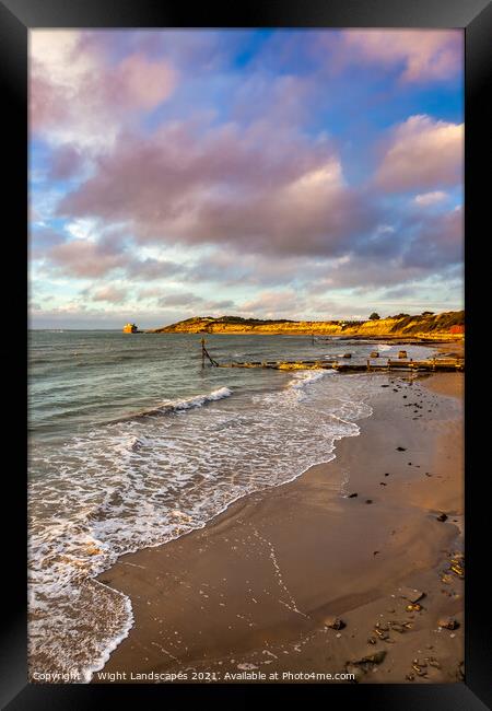 Colwell Bay Beach Isle Of Wight Framed Print by Wight Landscapes