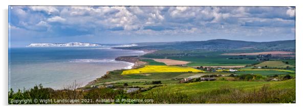 South Wight Panorama Acrylic by Wight Landscapes
