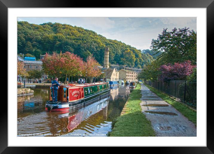 Rochdale Canal at Hebden Bridge Framed Mounted Print by Philip Baines