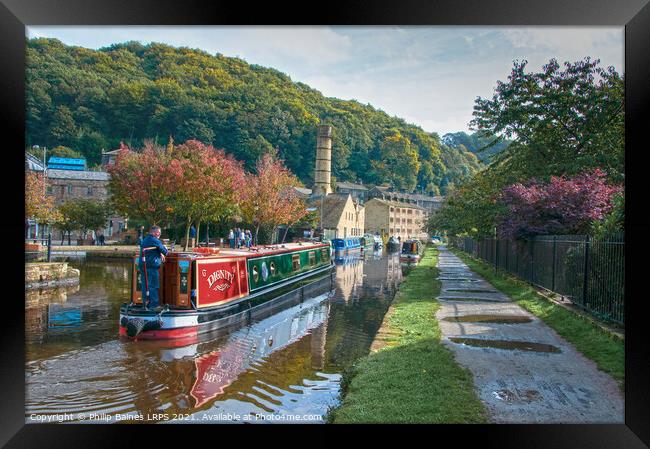 Rochdale Canal at Hebden Bridge Framed Print by Philip Baines