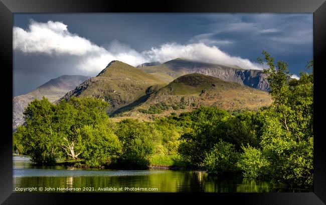 Snowdon after the storm Framed Print by John Henderson