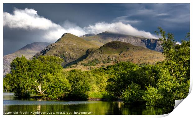 Snowdon after the storm Print by John Henderson