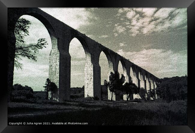 Roman Aqueduct in Southern France Framed Print by Juha Agren