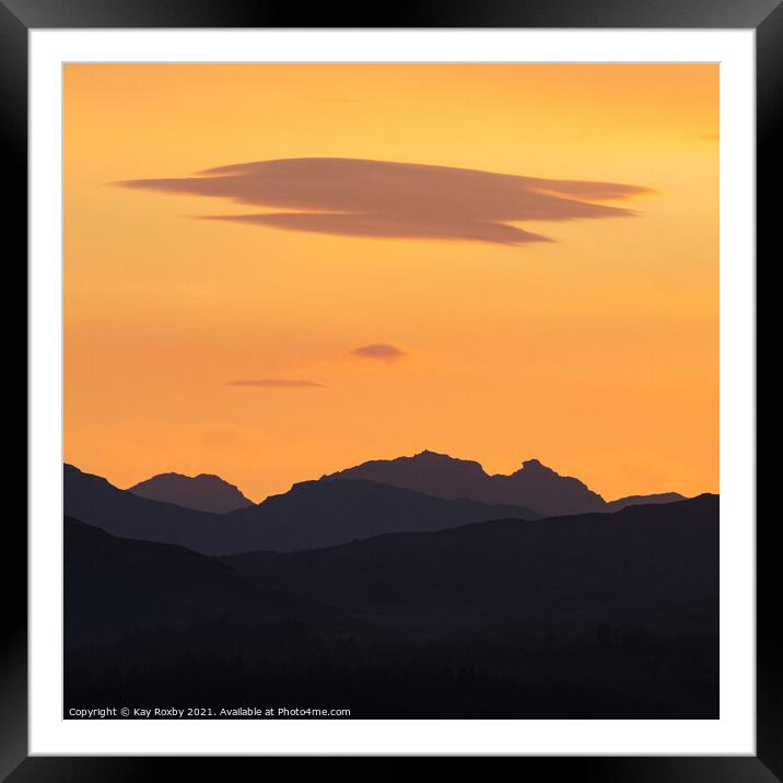 The Cobbler sunset Framed Mounted Print by Kay Roxby