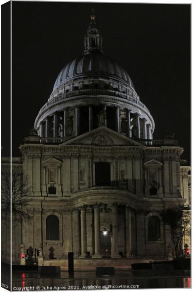 London St Paul's Cathedral at Night Canvas Print by Juha Agren