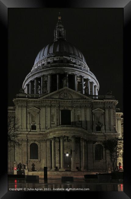 London St Paul's Cathedral at Night Framed Print by Juha Agren