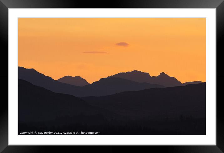 The Cobbler sunset Framed Mounted Print by Kay Roxby