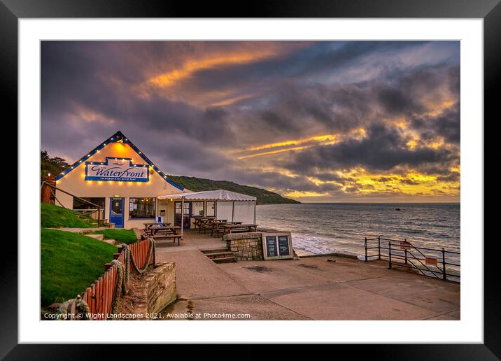 The Waterfront Totland Bay Framed Mounted Print by Wight Landscapes