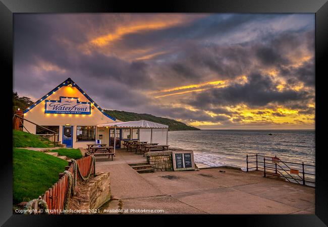 The Waterfront Totland Bay Framed Print by Wight Landscapes