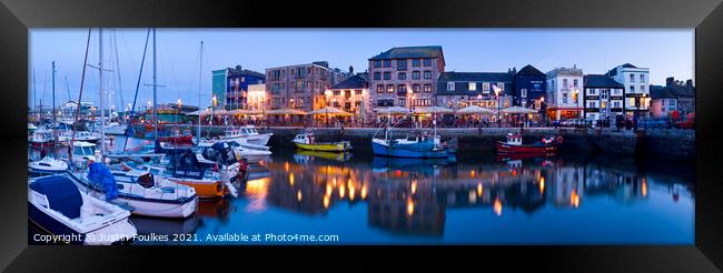 Plymouth Barbican panorama Framed Print by Justin Foulkes