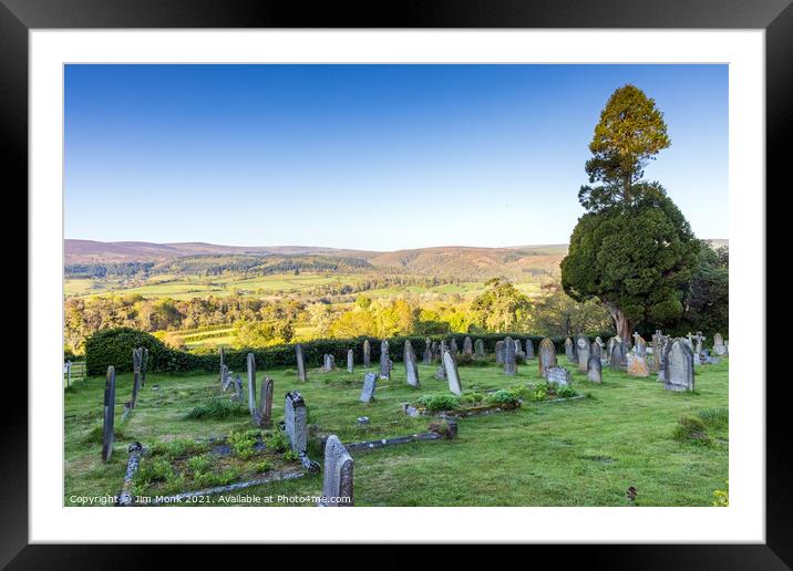  Selworthy Church Graveyard Framed Mounted Print by Jim Monk
