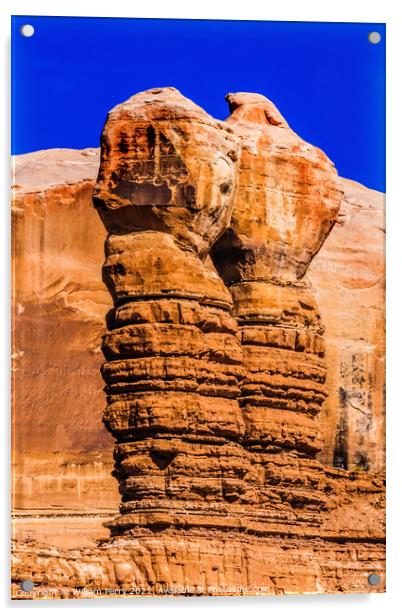 Colorful Kissing Rocks Formation Blanding Utah Acrylic by William Perry