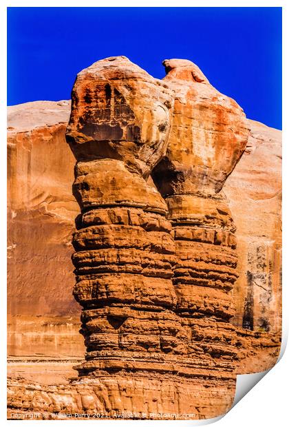 Colorful Kissing Rocks Formation Blanding Utah Print by William Perry