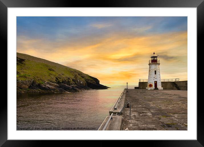 Lybster Lighthouse Framed Mounted Print by Alan Simpson