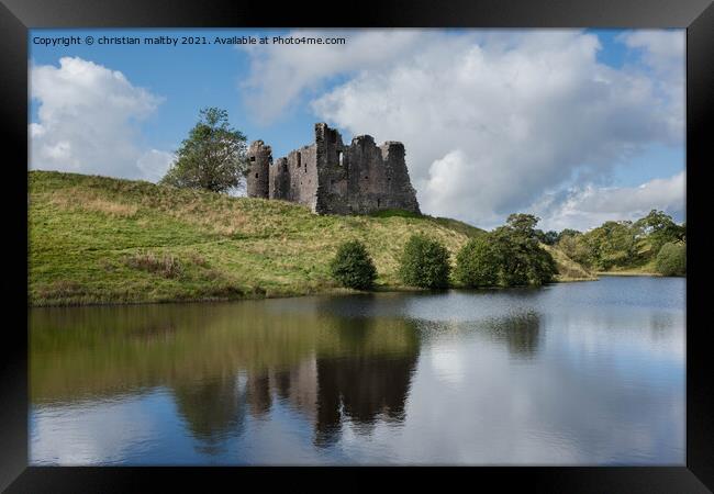 Morton castle Thornhill Dumfries Scotland Framed Print by christian maltby