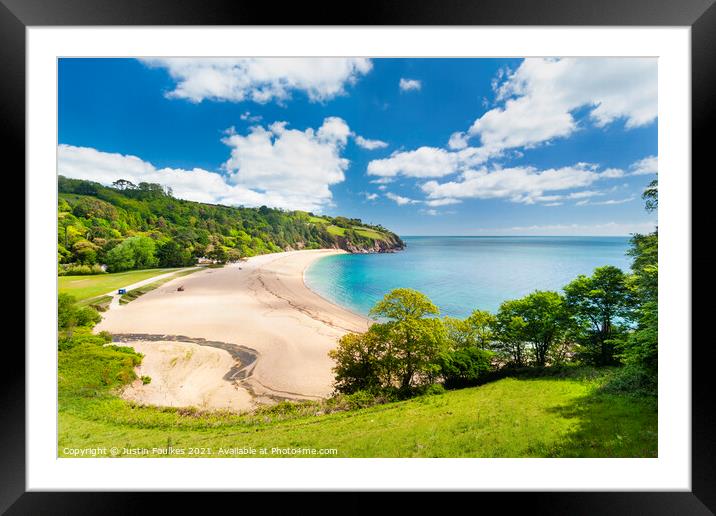 Blackpool Sands, South Hams, Devon Framed Mounted Print by Justin Foulkes