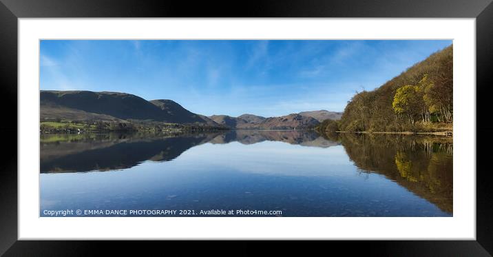 Reflections on Ullswater Framed Mounted Print by EMMA DANCE PHOTOGRAPHY