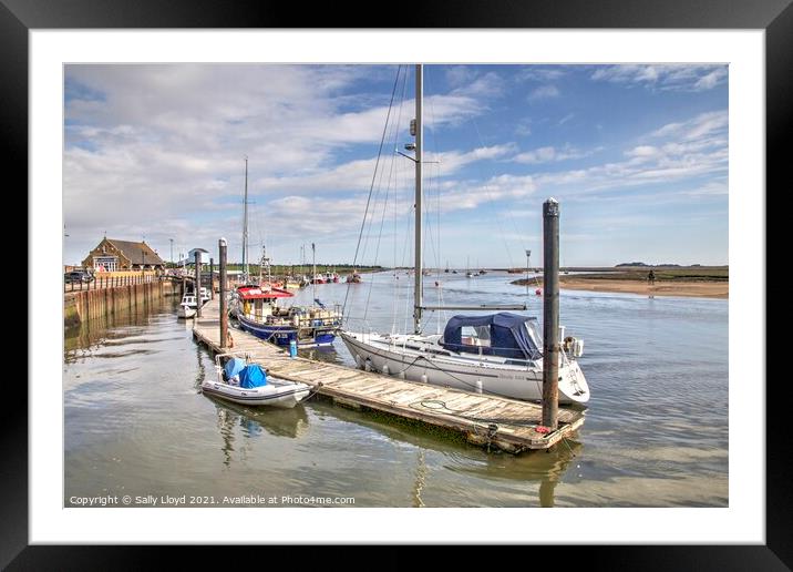 Port of Wells, north Norfolk coast.  Framed Mounted Print by Sally Lloyd