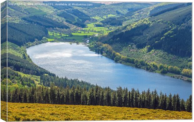 Talybont Reservoir Brecon Beacons in May  Canvas Print by Nick Jenkins