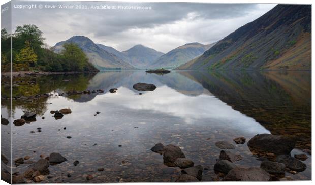 Wast Water at sunrise Canvas Print by Kevin Winter