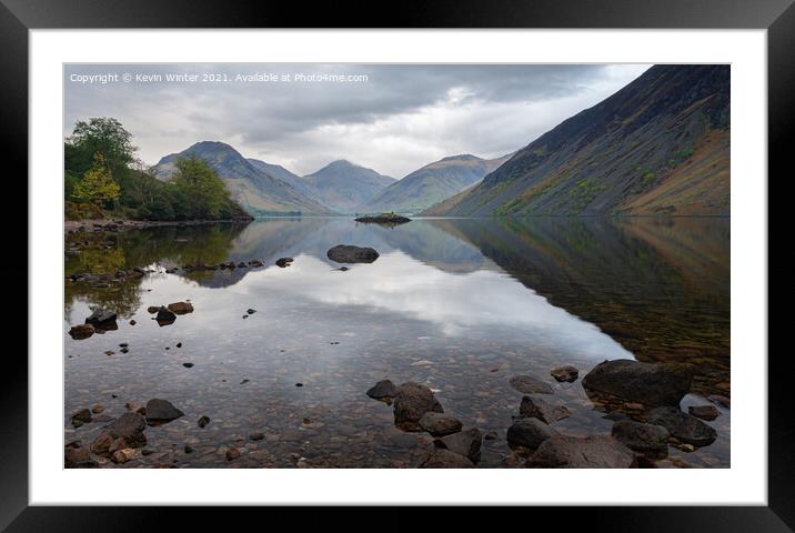 Wast Water at sunrise Framed Mounted Print by Kevin Winter