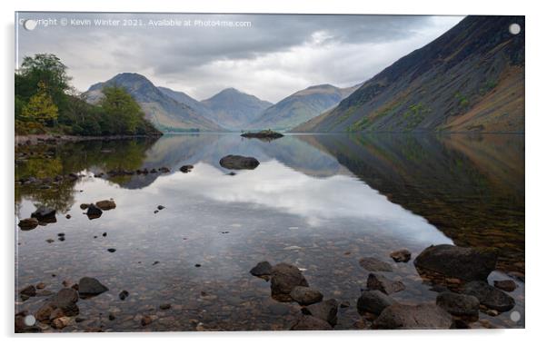 Wast Water at sunrise Acrylic by Kevin Winter