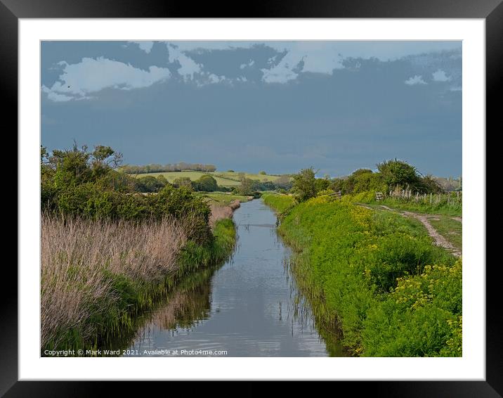 Royal Military Canal at Pett Level Sussex. Framed Mounted Print by Mark Ward