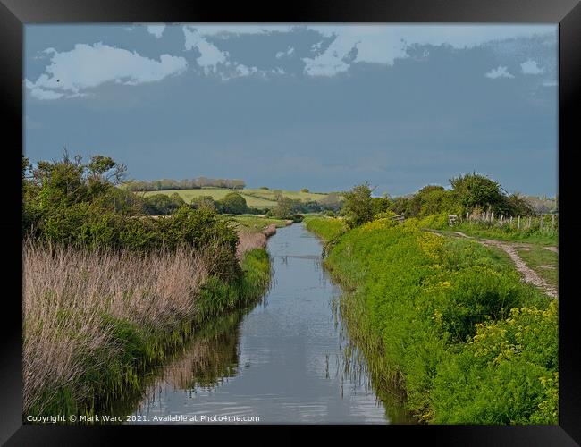 Royal Military Canal at Pett Level Sussex. Framed Print by Mark Ward