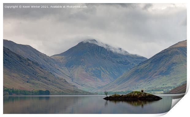 A view along Wast Water towards Great gable  Print by Kevin Winter