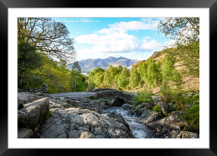 Serene beauty of Ashness Bridge Framed Mounted Print by Aimie Burley