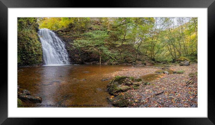 Panoramic of Falling Foss, North York Moors Framed Mounted Print by Martin Williams
