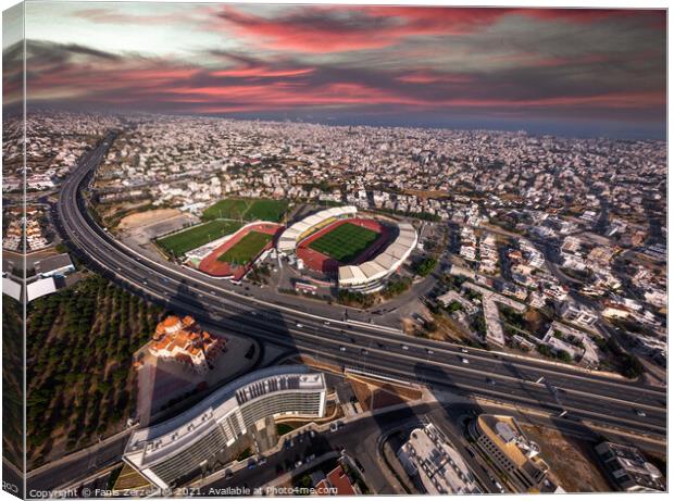 Limassol Aerial View Canvas Print by Fanis Zerzelides