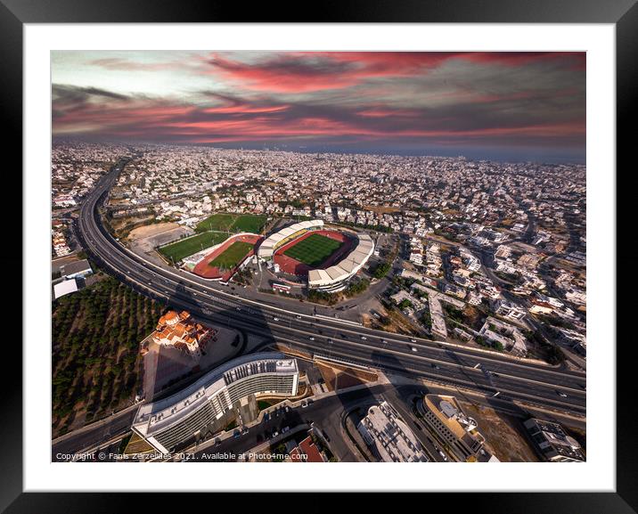 Limassol Aerial View Framed Mounted Print by Fanis Zerzelides