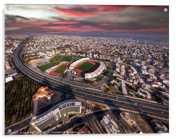 Limassol Aerial View Acrylic by Fanis Zerzelides