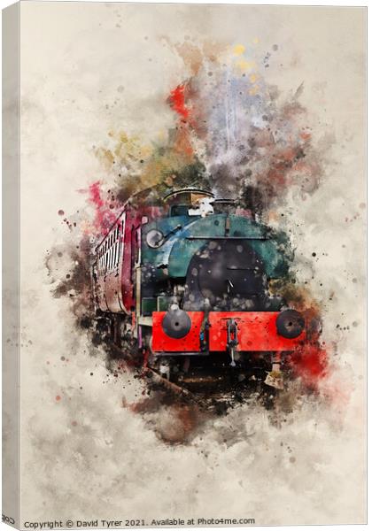 Steam Train and Carriage Canvas Print by David Tyrer