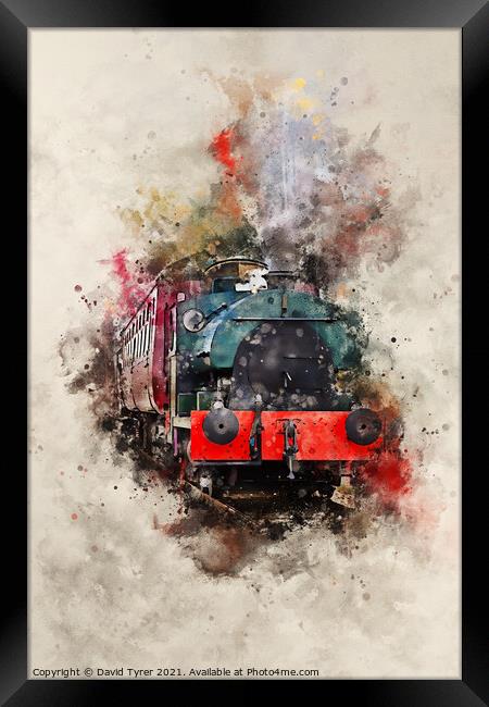 Steam Train and Carriage Framed Print by David Tyrer