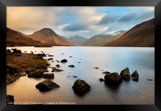 Wastwater, Lake District National Park Framed Print by Justin Foulkes