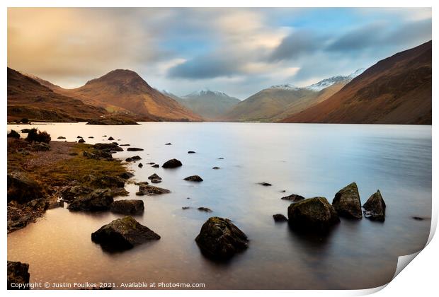 Wastwater, Lake District National Park Print by Justin Foulkes