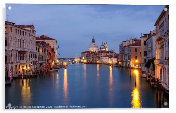 Venice Grand Canal Acrylic by Marcin Rogozinski