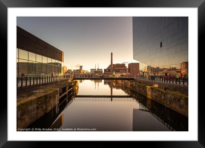 Canning Dock, Liverpool Framed Mounted Print by Philip Brookes