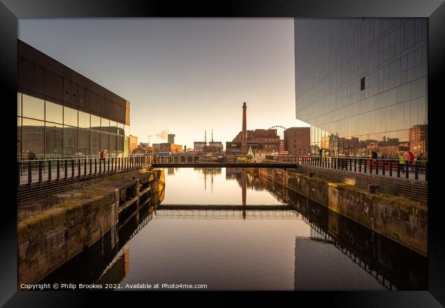Canning Dock, Liverpool Framed Print by Philip Brookes