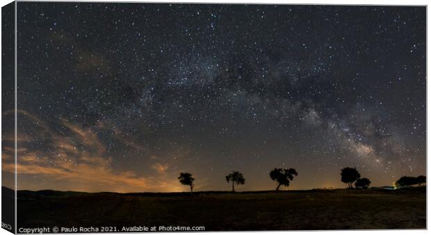 Starry night in Alentejo countryside Portugal Canvas Print by Paulo Rocha