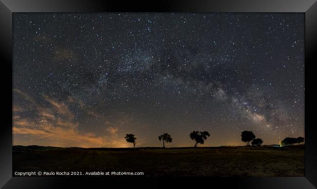 Starry night in Alentejo countryside Portugal Framed Print by Paulo Rocha