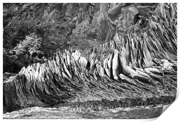 Rockscape Budir beach, Iceland Print by Wall Art by Craig Cusins