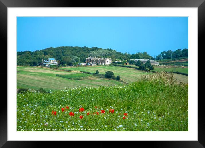 View Towards Flockton Framed Mounted Print by Alison Chambers