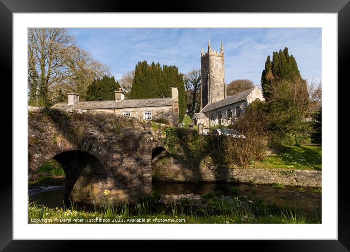 The church of St Nonna, Altarnun Framed Mounted Print by Daryl Peter Hutchinson