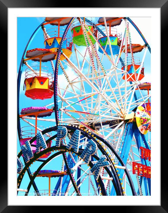 Luna Park funfair in Scarborough Framed Mounted Print by john hill