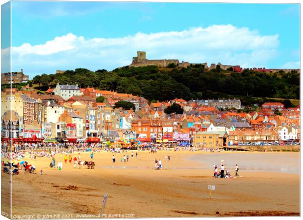 Scarborough in North Yorkshire. Canvas Print by john hill