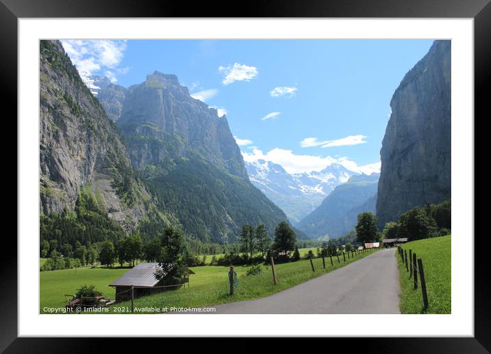 Beautiful Lauterbrunnen Valley, Switzerland Framed Mounted Print by Imladris 