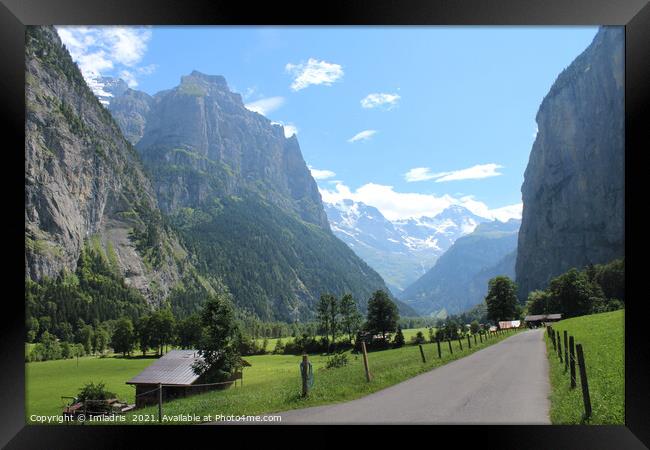 Beautiful Lauterbrunnen Valley, Switzerland Framed Print by Imladris 